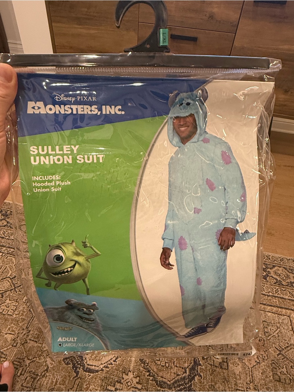 Disney Monsters, Inc. Sulley Plush Blue and Purple Hooded Union Suit Costume
